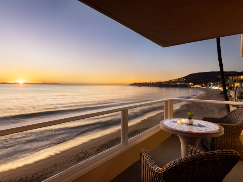 sunset beach surf view